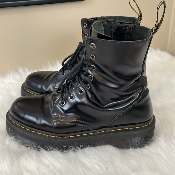 Dr Marten Jadon Platform Smooth Black Lace-Up Boots Mens 11 - Picture 1 of 15
